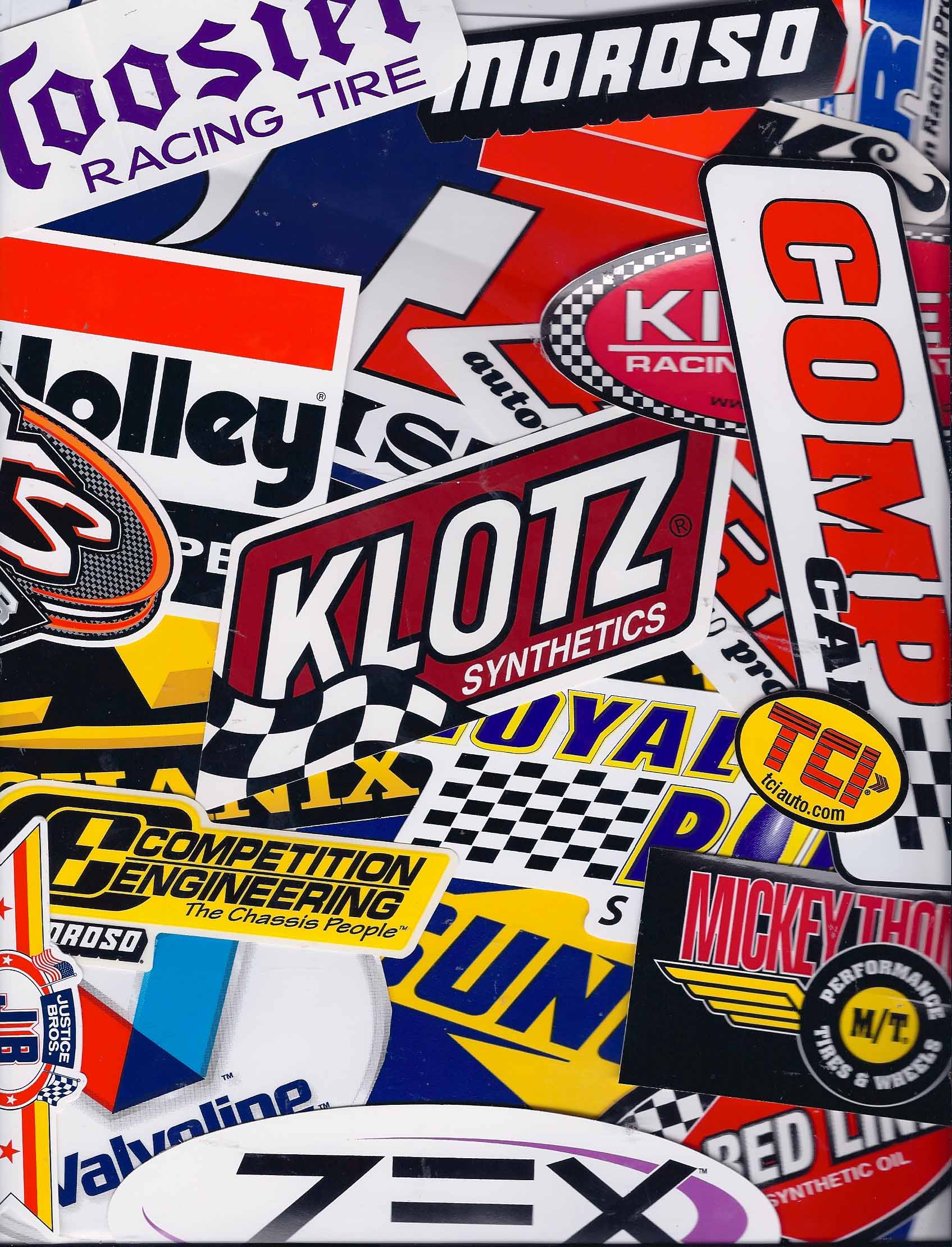 Grab Bag of 25+ Racing Decals Stickers