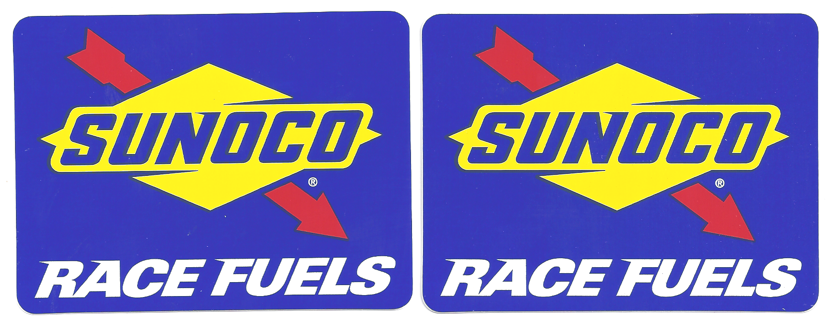 Sunoco Racing Gasoline Contour Cut Vinyl Decals Sign Stickers Motor Oil Gas