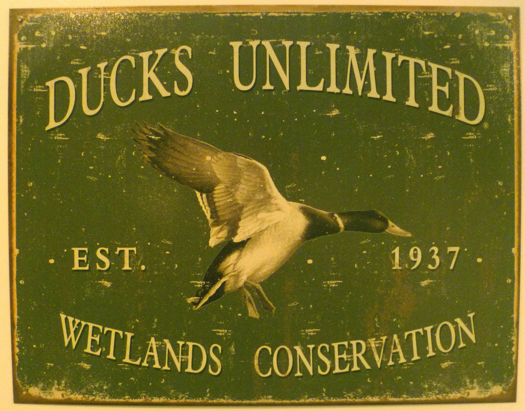 Ducks Unlimited Wetlands Conservation Metal Sign CrashDaddy Racing Decals.