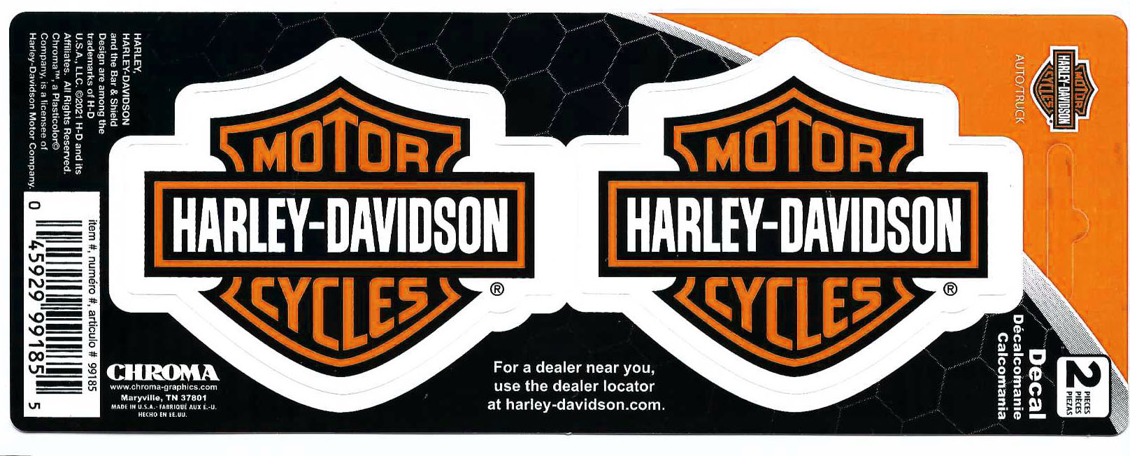 Harley-Davidson Bar & Shield 2 sheets of Stickers Decals NEW 