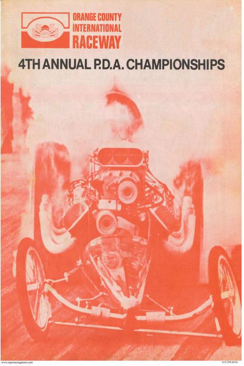 Orange County Raceway PDA Drag Race Poster 1970