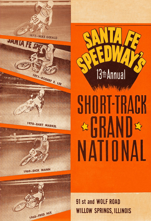Santa Fe Speedway Motorcycle Race Poster 1973