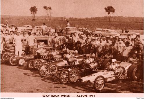 Alton (IL) Drag Racing Poster 1957 Dragsters