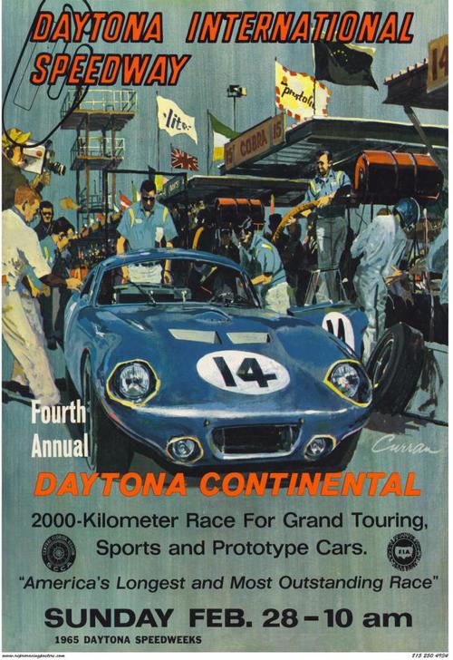 Daytona 24 Hour Race Poster 1965 | CrashDaddy Racing DecalsCrashDaddy ...