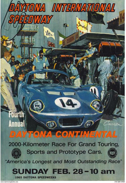 Daytona 24 Hour Race Poster 1965