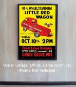 Great Lakes Dragway Lil Red Wagon Race Poster 1965 - Image 2