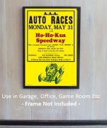Ho Ho Kus Speedway Race Poster 1940s - Image 2