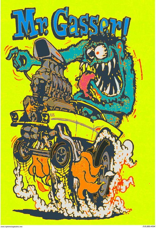 Mr Gasser '57 Chevy Race Poster 1960's