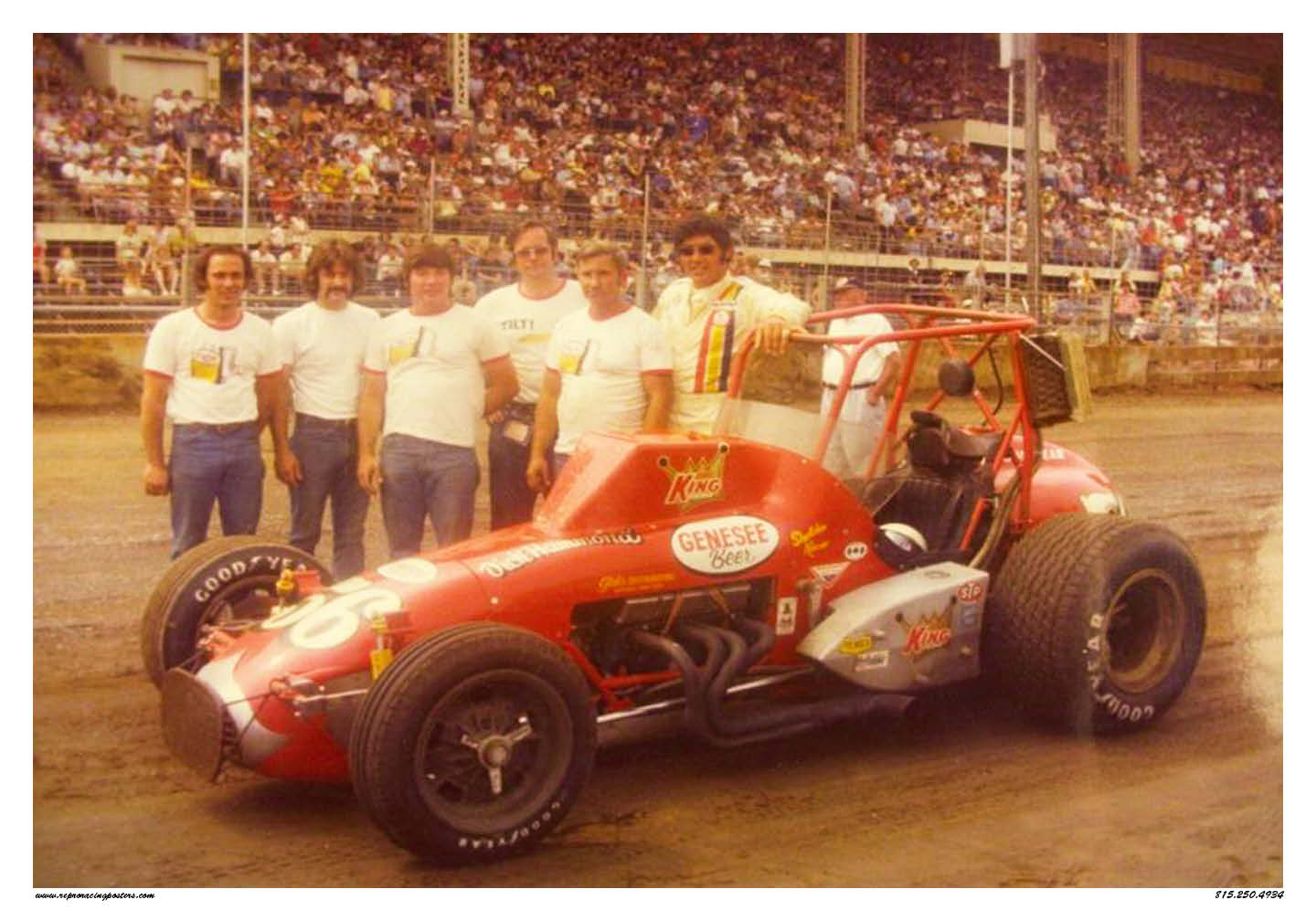 Sheldon Kinser Genesee Beer Wagon Racing Poster 1970's
