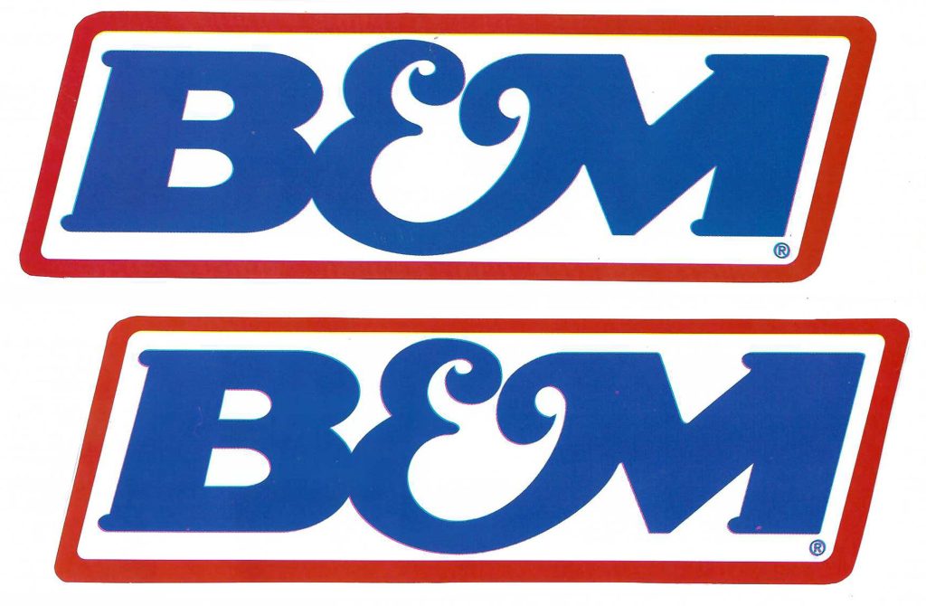 B&M Racing Decals Stickers Paired Large 71/2 Inches Long CrashDaddy